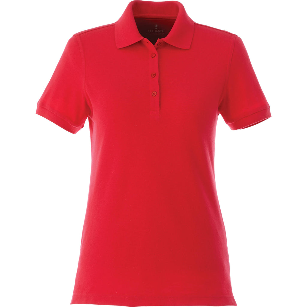 Belmont Cotton Pique Polo for Women Transfer - Team Red - Front Flat