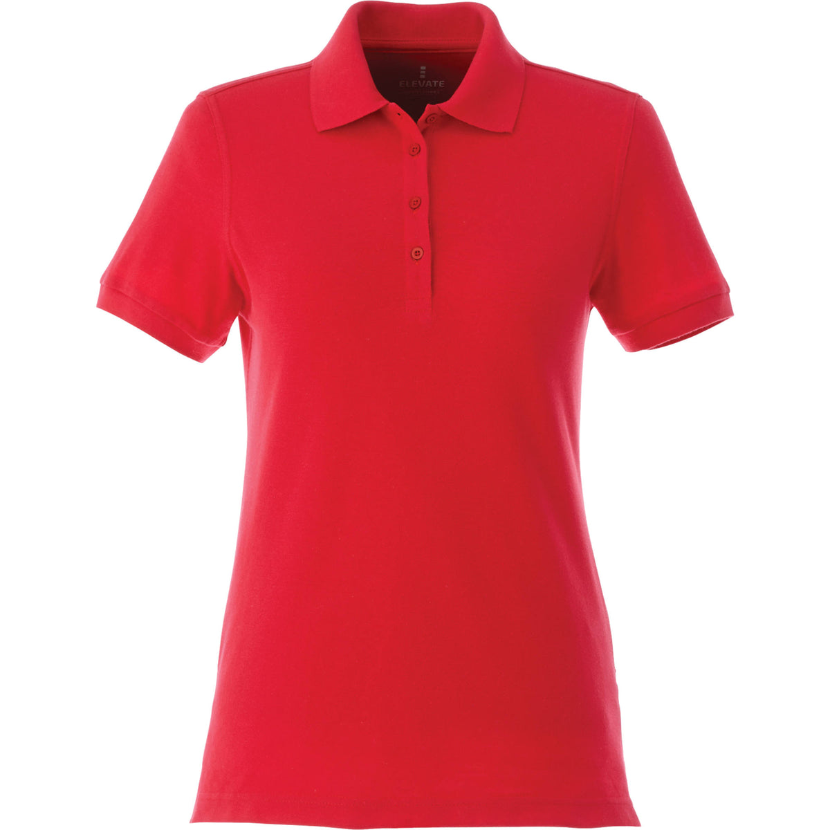 Belmont Cotton Pique Polo for Women Transfer - Team Red - Front Flat