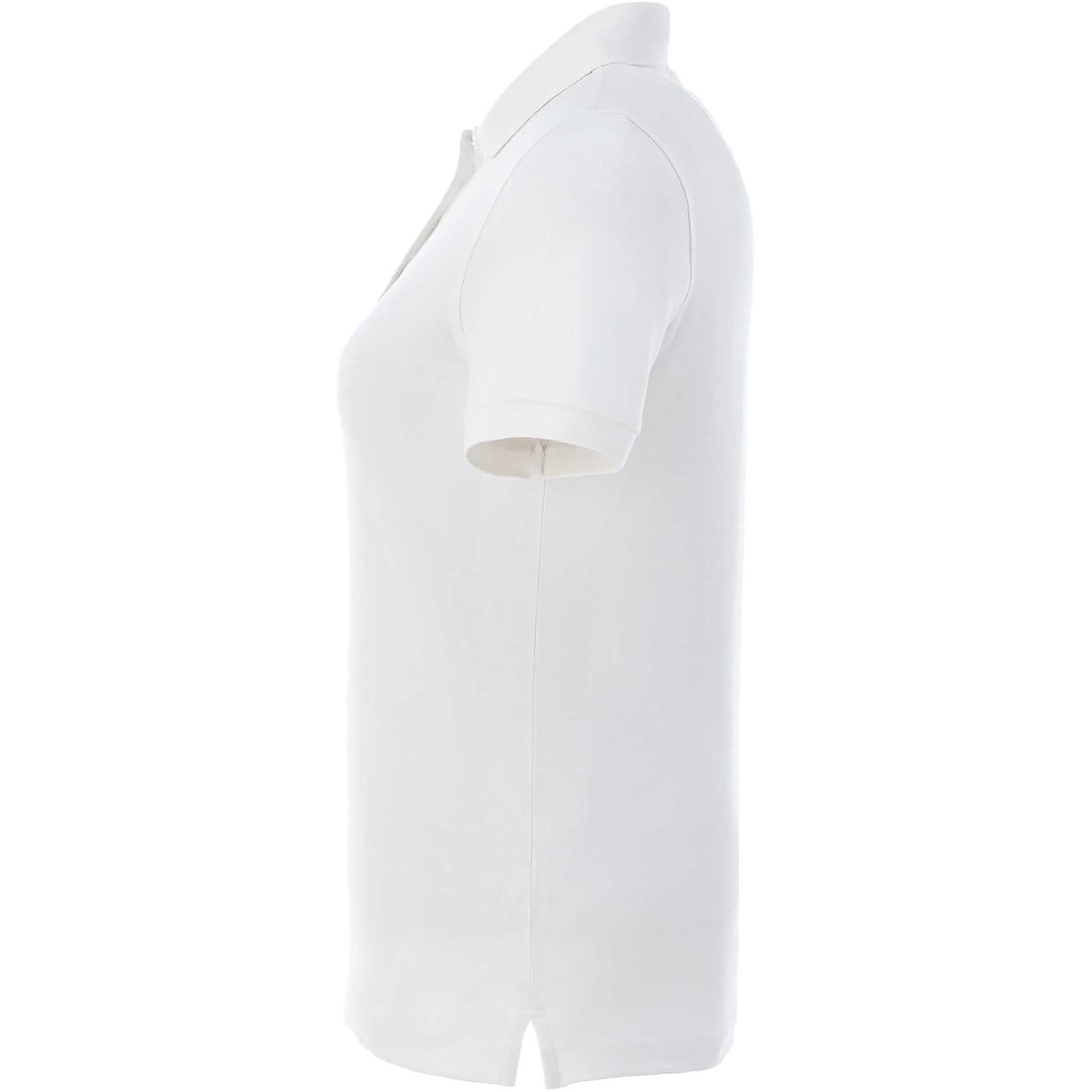Belmont Cotton Pique Polo for Women Transfer - White - Left Side