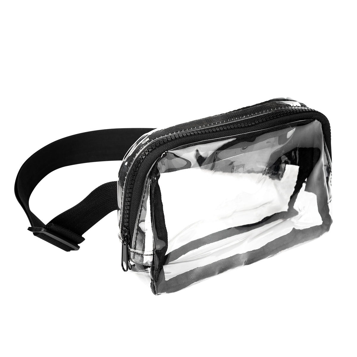 Belt Bag, Clear - Clear with Black - Angle
