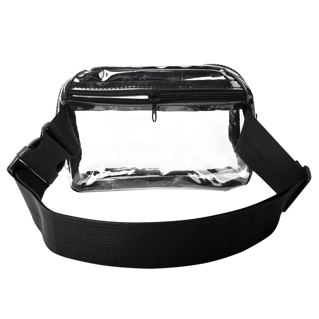 Belt Bag, Clear - Clear with Black - Back