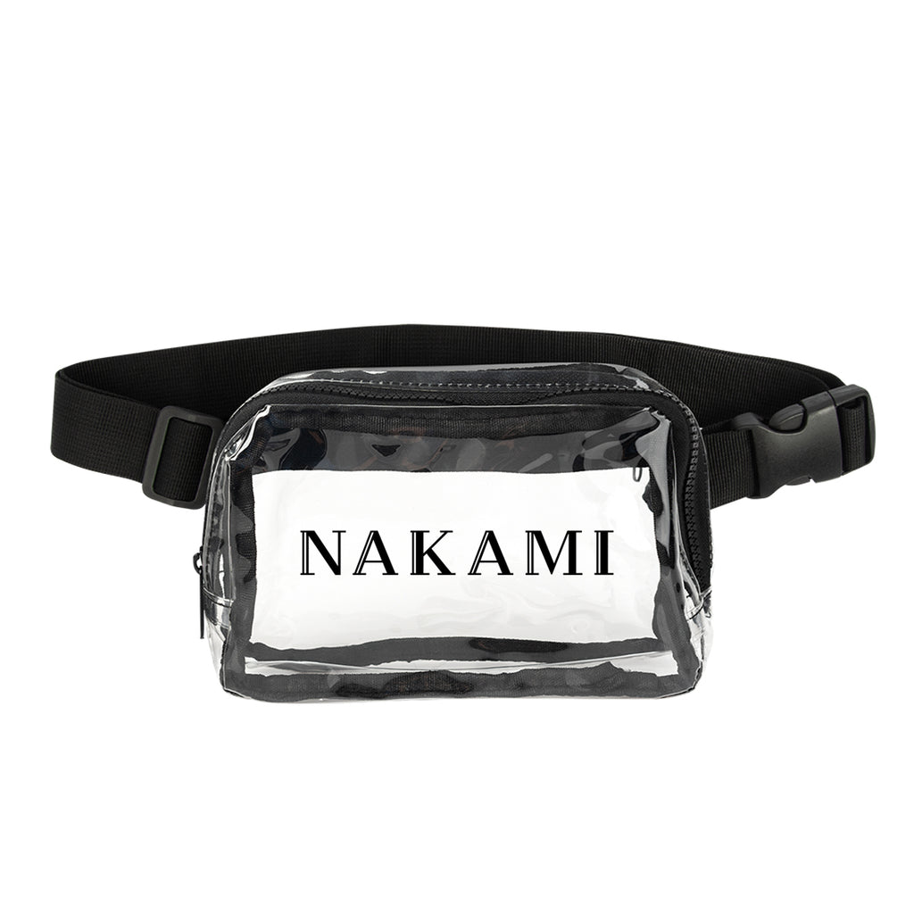 Belt Bag, Clear - Clear with Black - Silk Screen