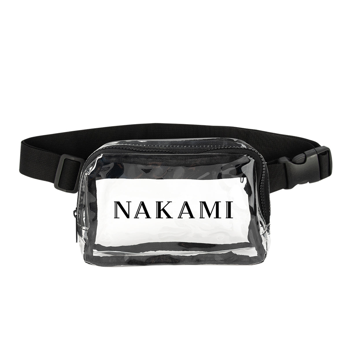 Belt Bag, Clear - Clear with Black - Silk Screen