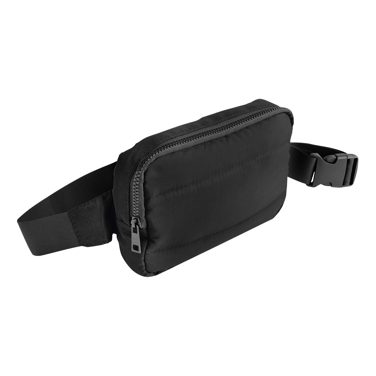 Belt Bag, Puffer - Black - Angle