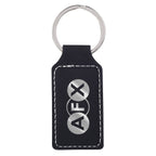Belvedere Key Tag, Stitched - Black - Laser Engraving