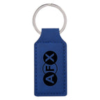 Belvedere Key Tag, Stitched - Blue - Laser