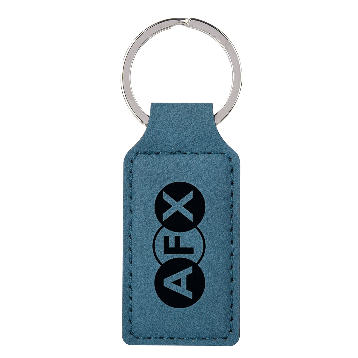 Belvedere Key Tag, Stitched - Teal - Laser