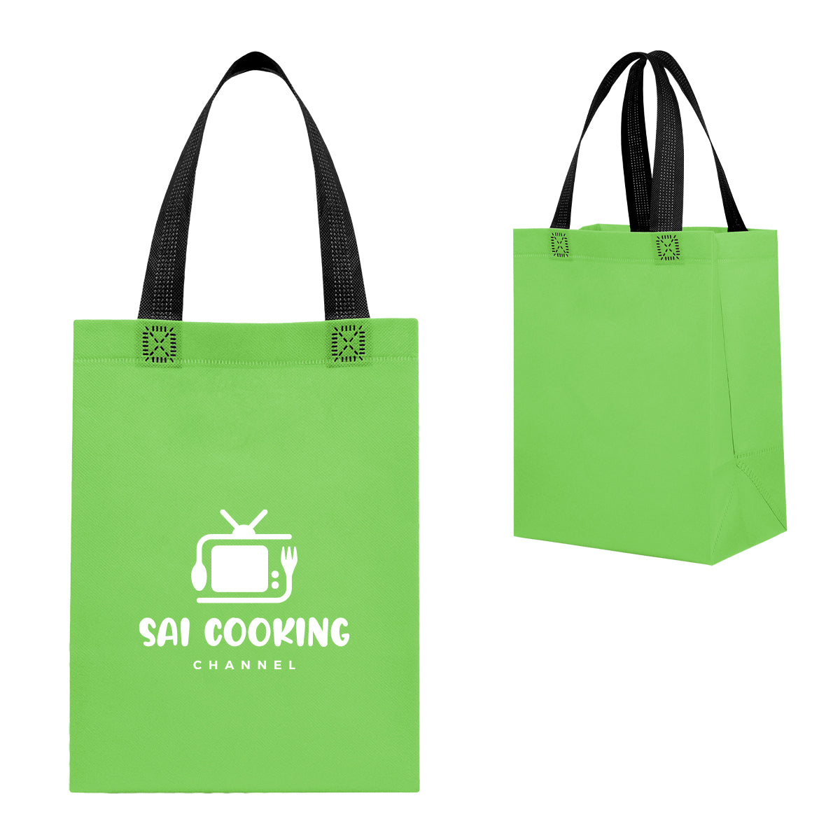 Bennett Recycled Tote Bag, Non-Woven - Black - Silk Screen