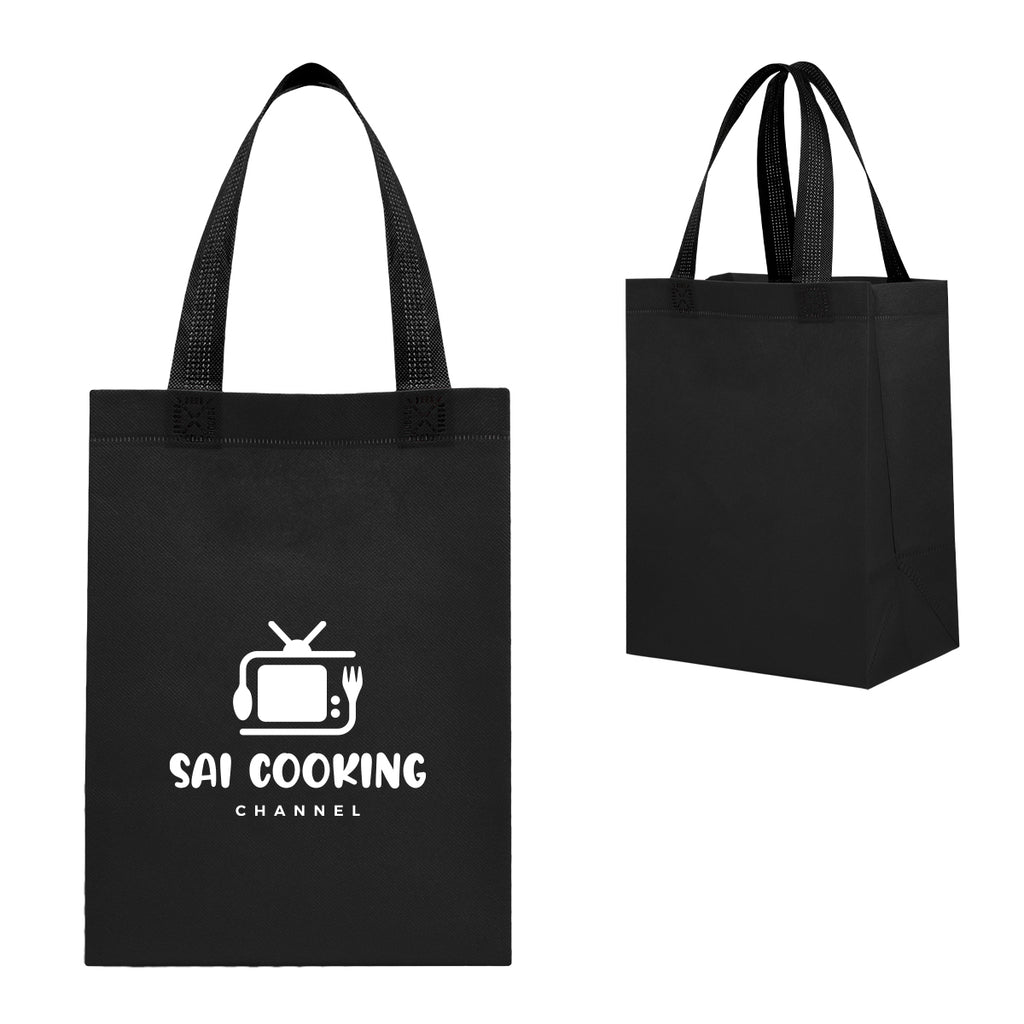 Bennett Recycled Tote Bag, Non-Woven - Black - Silk Screen