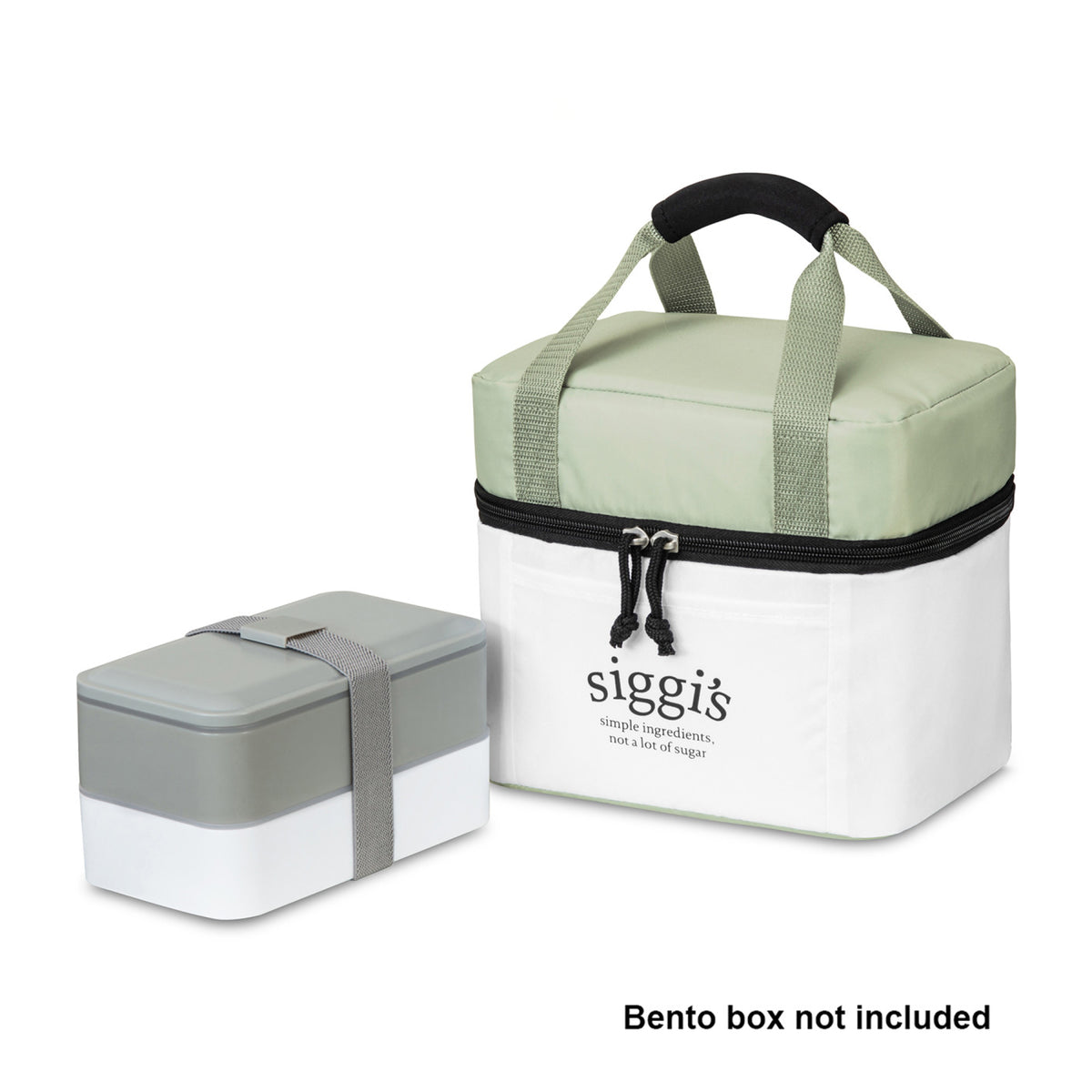 Bento Box Cooler Bag with Ice Pack Pocket - White - View 4
