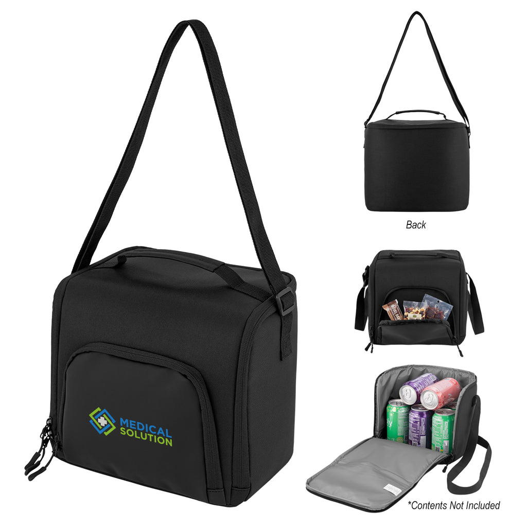 Benton Cooler Bag for 8 Cans, Recycled PET - Black - Colorbrite