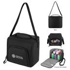 Benton Cooler Bag for 8 Cans, Recycled PET - Black - Silk Screen