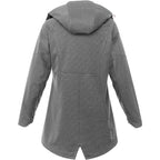 Bergamo Softshell Jacket for Women Laser Engraving - Black Smoke - Back Flat