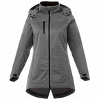Bergamo Softshell Jacket for Women Laser Engraving - Black Smoke - Front Flat