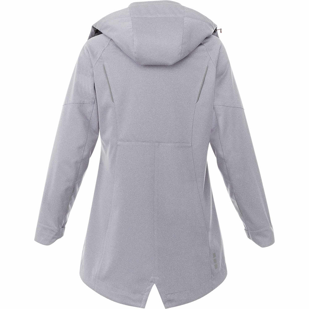 Bergamo Softshell Jacket for Women Laser Engraving - Quarry - Back Flat 2