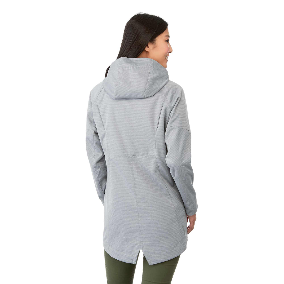 Bergamo Softshell Jacket for Women Laser Engraving - Quarry - Back Flat
