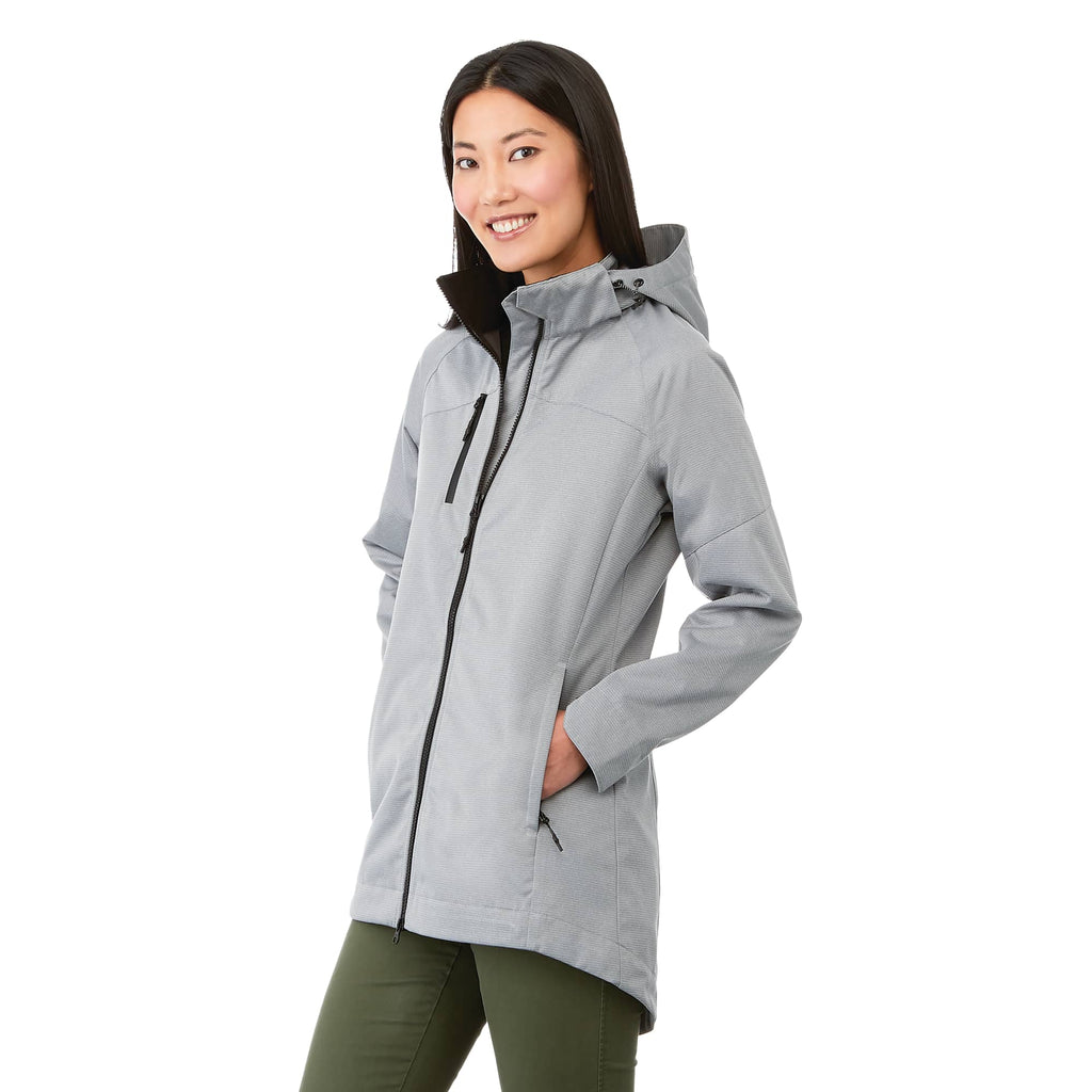Bergamo Softshell Jacket for Women Laser Engraving - Quarry - Flat 3