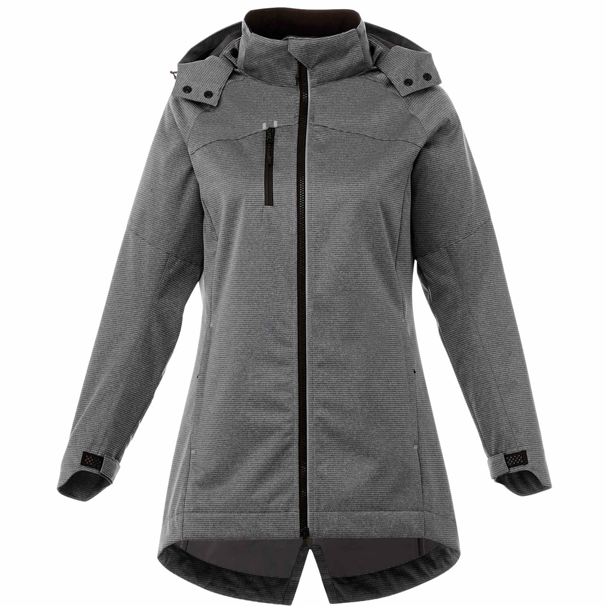 Bergamo Softshell Jacket for Women Transfer - Black Smoke - Front Flat