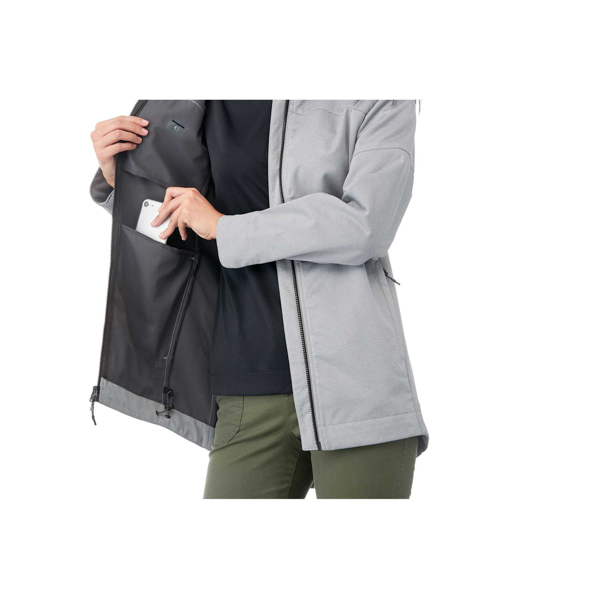 Bergamo Softshell Jacket for Women Transfer - Quarry - Flat