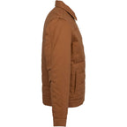 Berne Gasoline Quilted Stretch Duck Jacket for Men Embroidery - Brown - Right Side