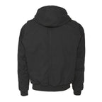 Berne Heartland Washed Duck Hooded Work Jacket for Men Embroidery - Black - Back
