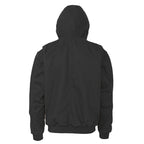 Berne Heartland Washed Duck Hooded Work Jacket for Men Transfer - Black - Back 2