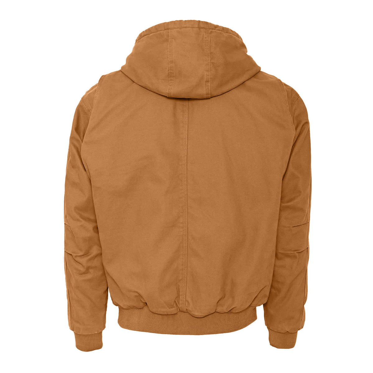 Berne Heartland Washed Duck Hooded Work Jacket for Men Transfer - Brown - Back