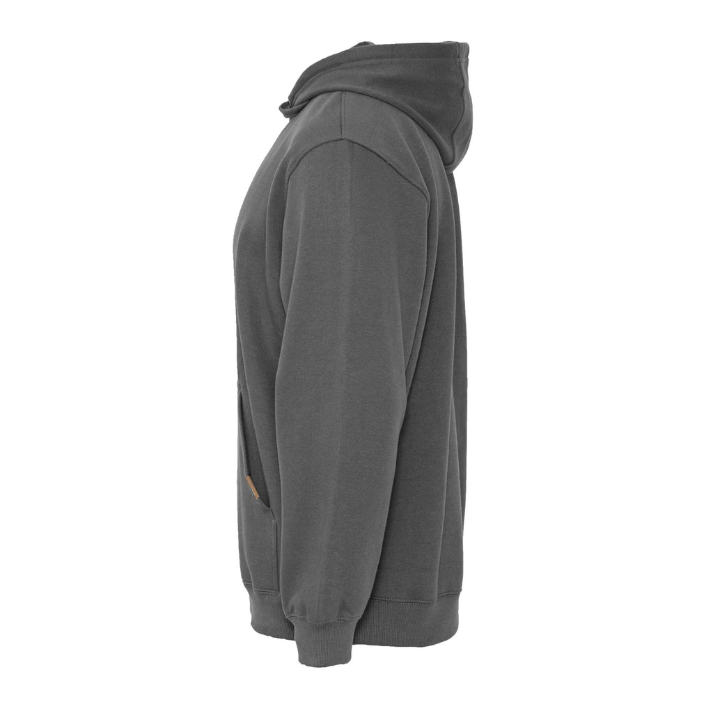 Berne Heritage Pullover Hoodie with Zip Pocket for Men Transfer - Graphite - Left Side