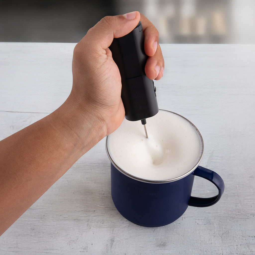 Beverage Mixer, Handheld - Black - Inuse