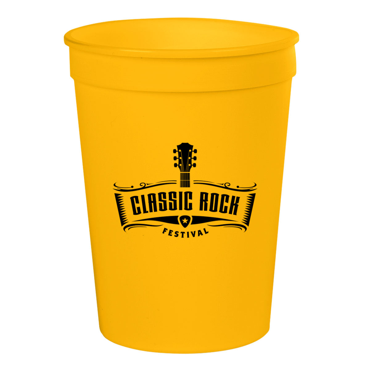Big Game Stadium Cup, 12 oz - Yellow - Silk Screen