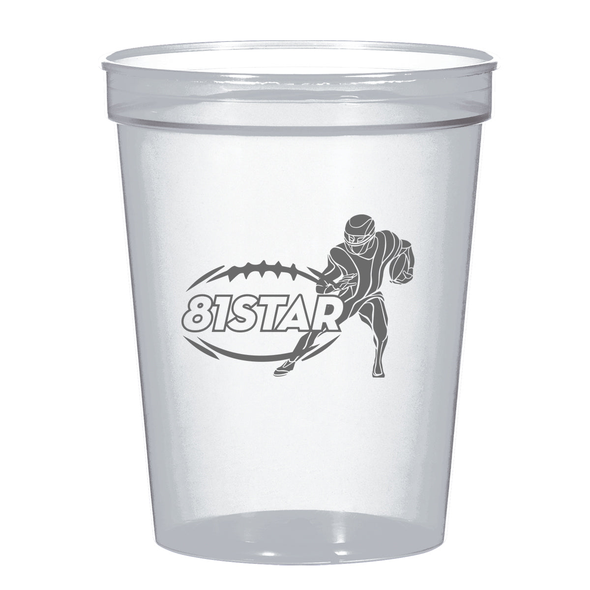 Big Game Stadium Cup, 16 oz - Clear - Silk Screen