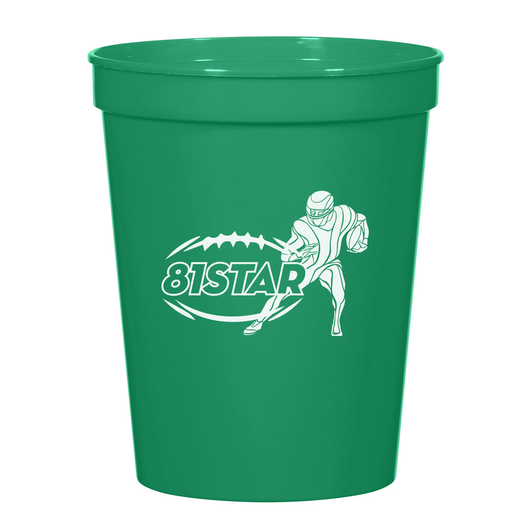 Big Game Stadium Cup, 16 oz - Green - Silk Screen