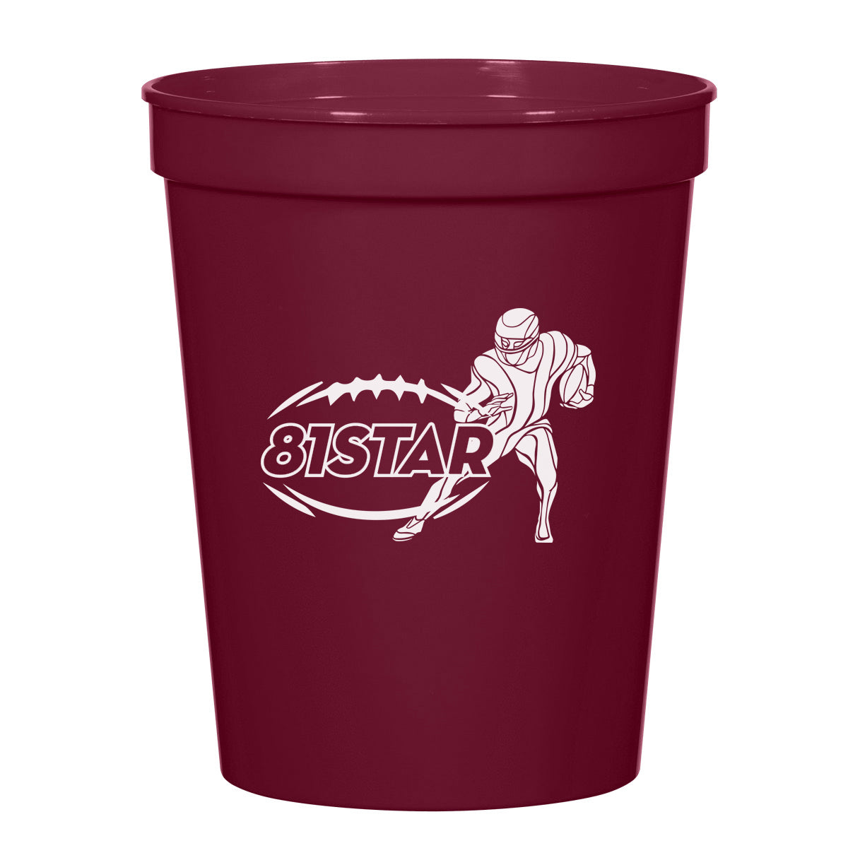 Big Game Stadium Cup, 16 oz - Maroon - Silk Screen