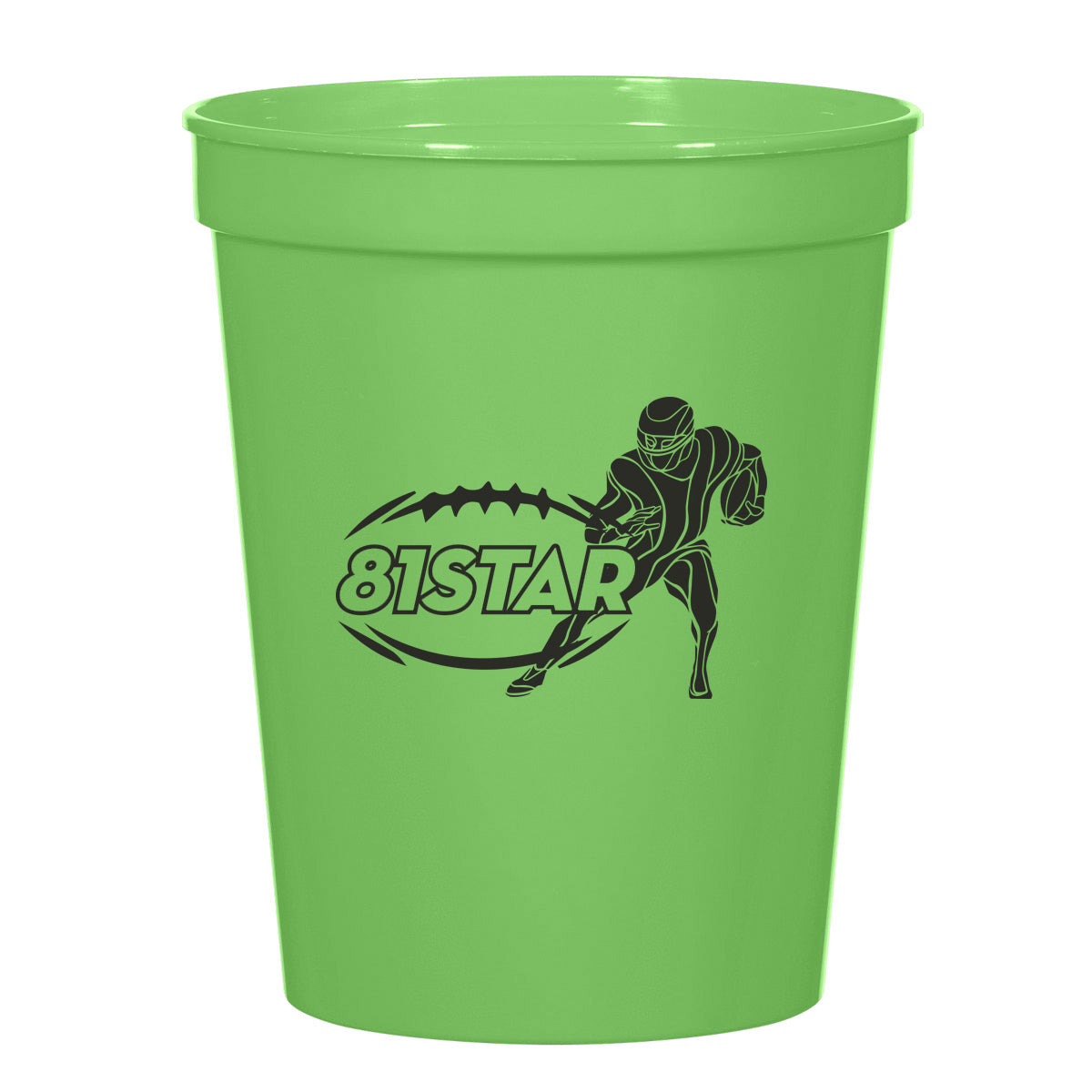 Big Game Stadium Cup, 16 oz - Neon Green - Silk Screen