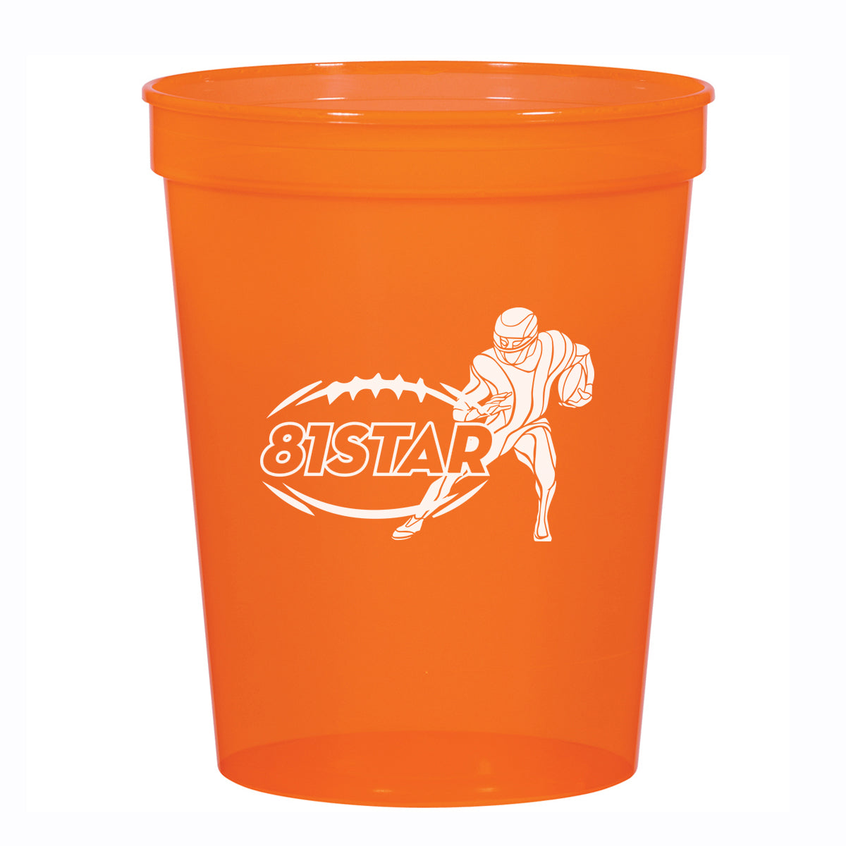 Big Game Stadium Cup, 16 oz - Orange - Silk Screen