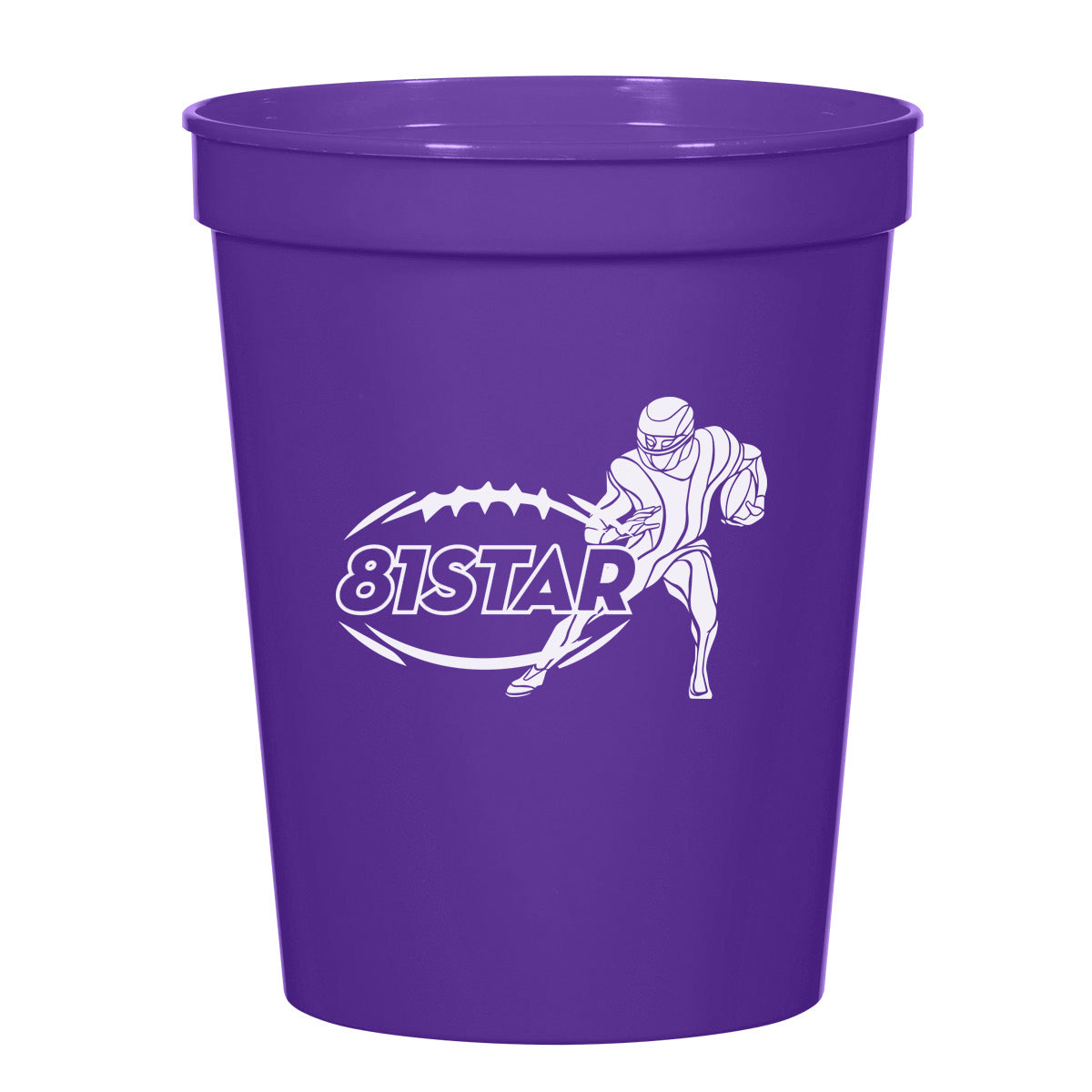 Big Game Stadium Cup, 16 oz - Purple - Silk Screen