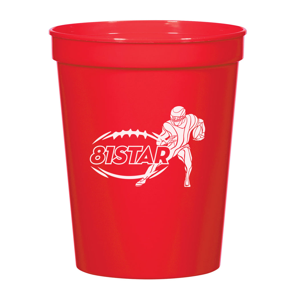 Big Game Stadium Cup, 16 oz - Red - Silk Screen