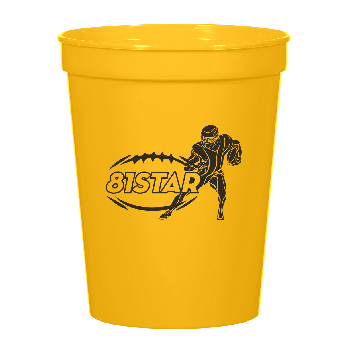 Big Game Stadium Cup, 16 oz - Yellow - Silk Screen
