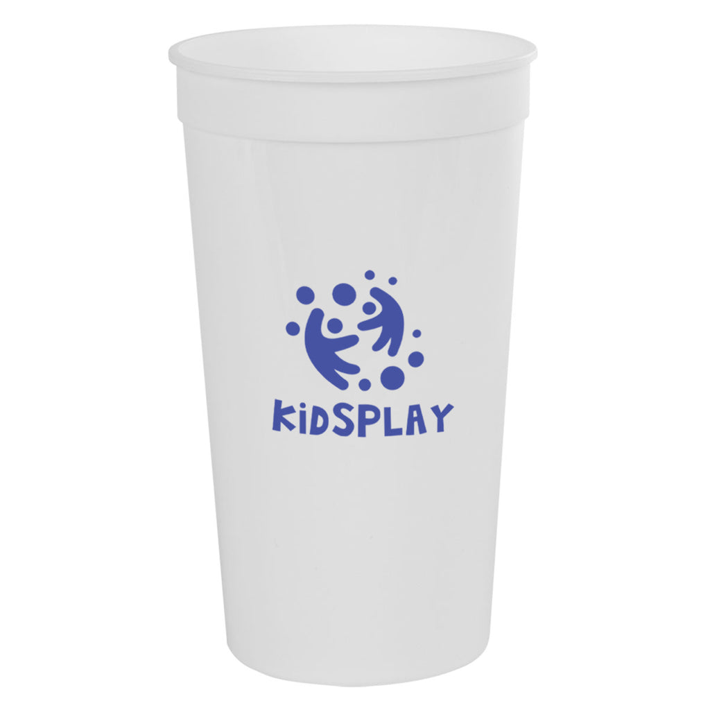 Big Game Stadium Cup, 32 oz - White - Silk Screen