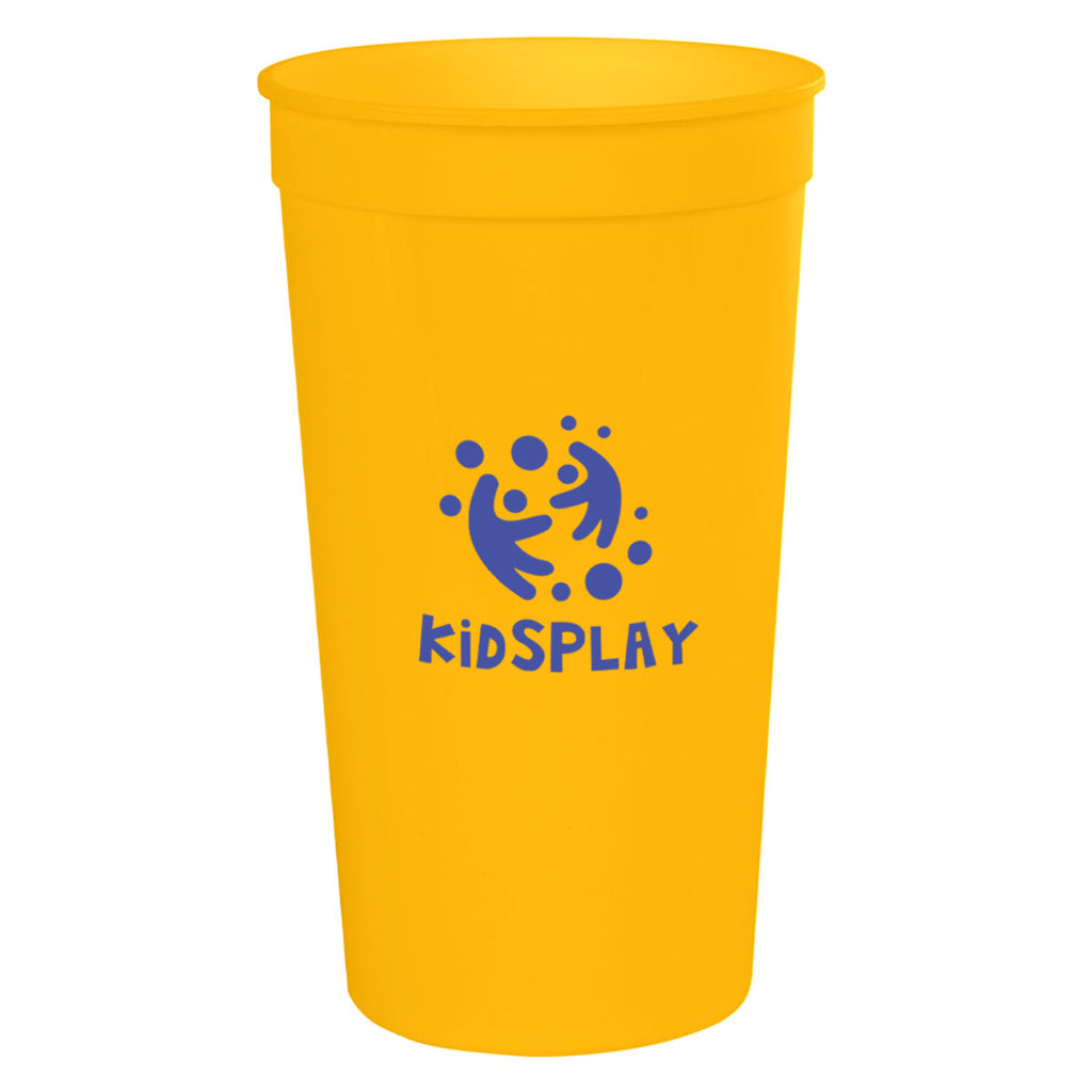 Big Game Stadium Cup, 32 oz - Yellow - Silk Screen