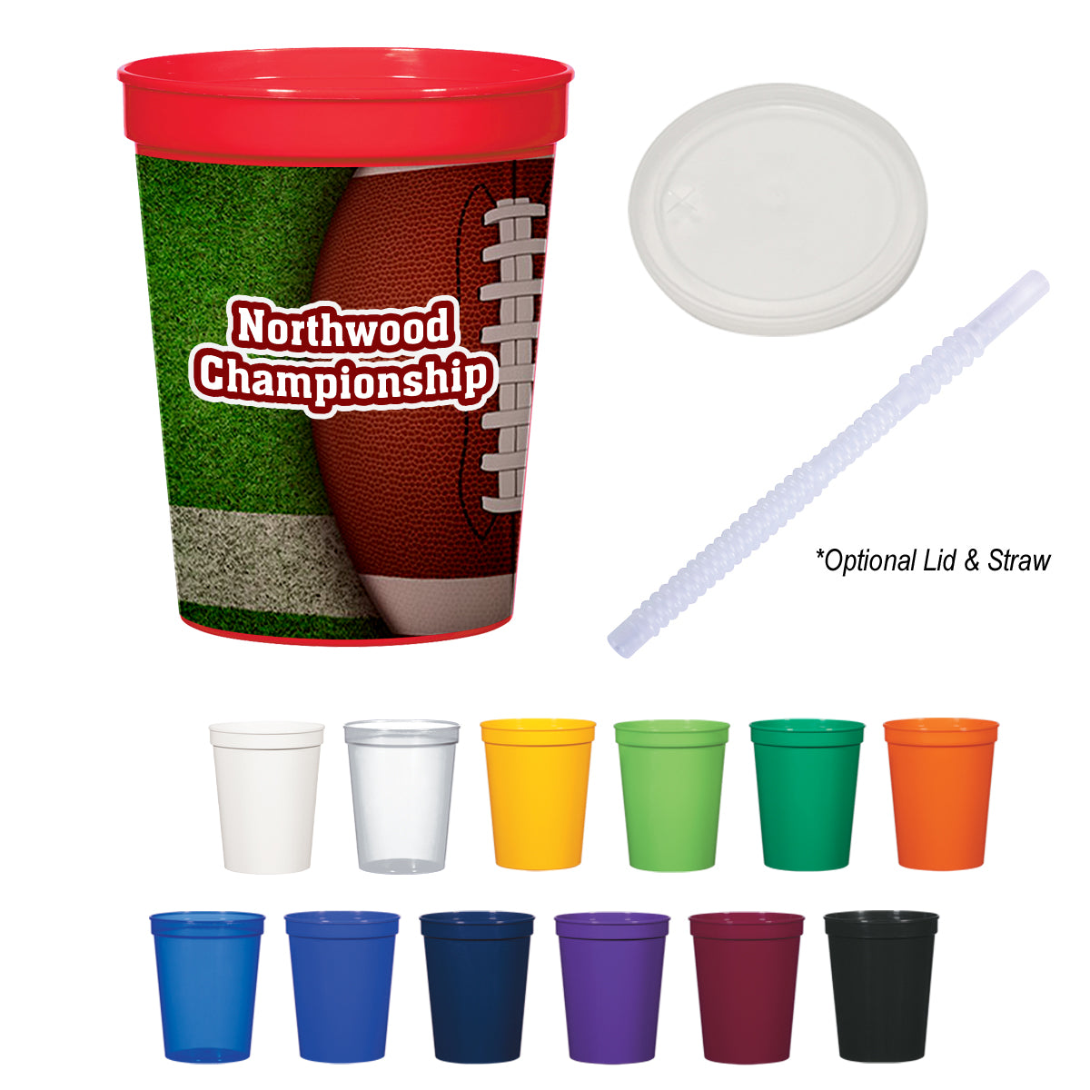 Big Game Stadium Cup in Full Color, 16 oz - 16 Oz. Full Color Big Game Stadium Cup