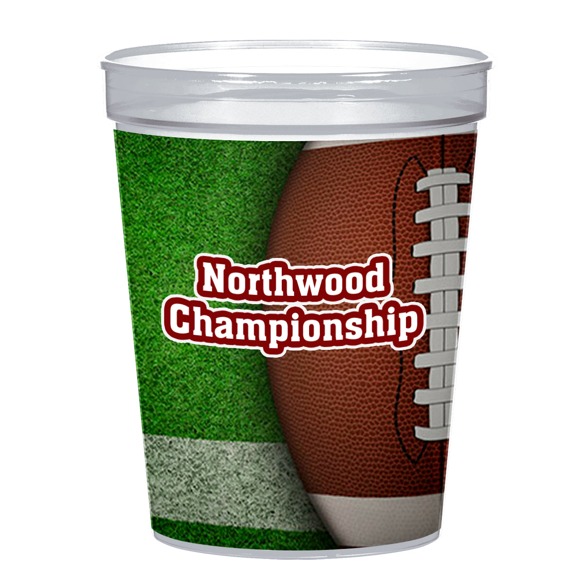 Big Game Stadium Cup in Full Color, 16 oz - Clear - 4CP