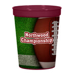 Big Game Stadium Cup in Full Color, 16 oz - Maroon - 4CP