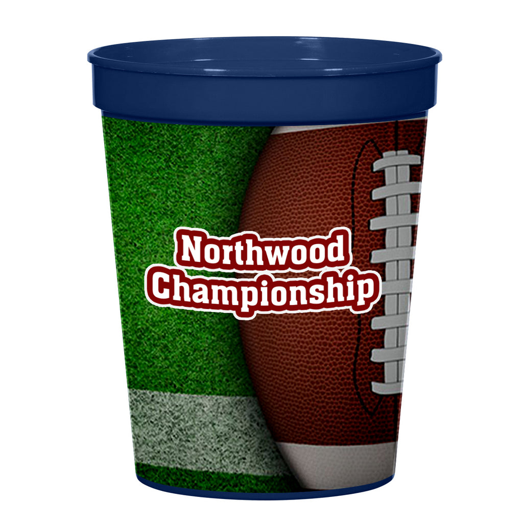 Big Game Stadium Cup in Full Color, 16 oz - Navy - 4CP