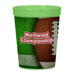 Big Game Stadium Cup in Full Color, 16 oz - Neon Green - 4CP