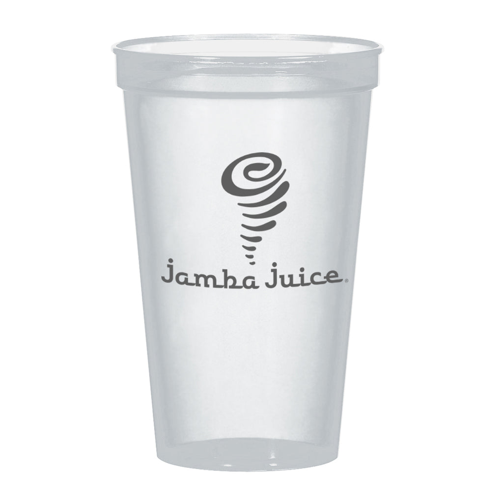 Big Game Stadium Cup in Full Color, 22 oz - Clear - Silk Screen