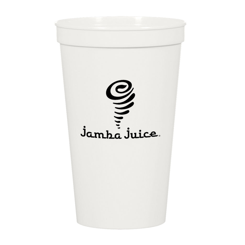 Big Game Stadium Cup in Full Color, 22 oz - White - Silk Screen