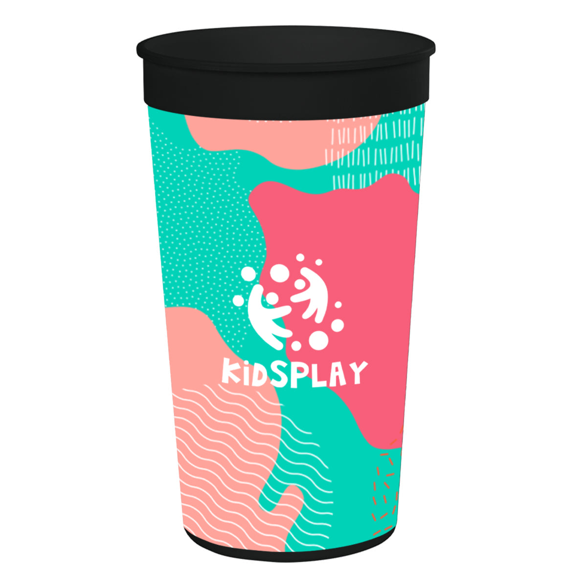 Big Game Stadium Cup in Full Color, 32 oz - Black - 4CP