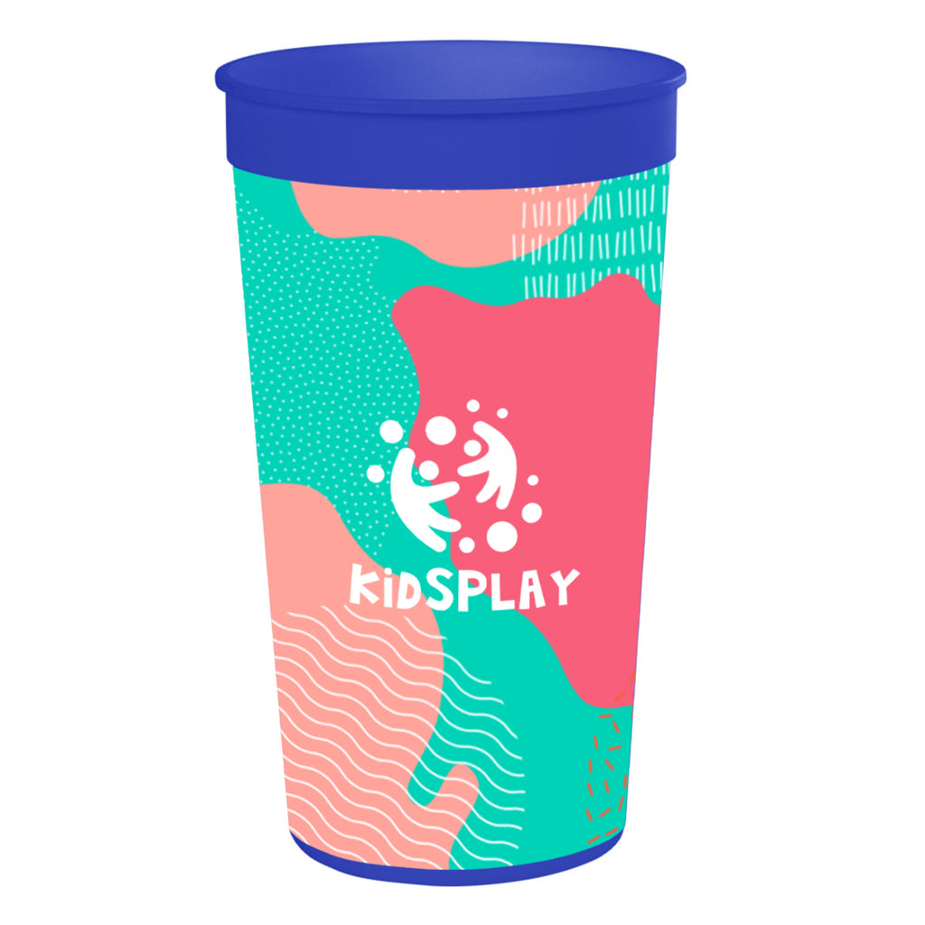 Big Game Stadium Cup in Full Color, 32 oz - Blue - 4CP