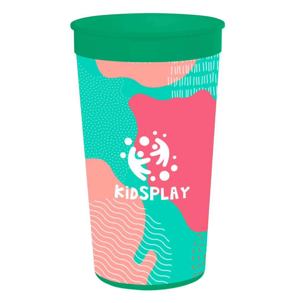 Big Game Stadium Cup in Full Color, 32 oz - Green - 4CP